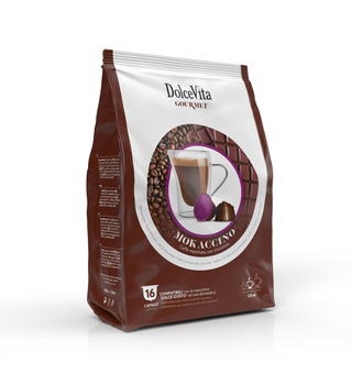 Kavos kapsulės Mokaccino Nescafe Dolce Gusto ITALFOODS DOLCE VITA Mokaccino, 16vnt.
