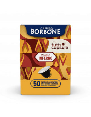 Kavos kapsulės Nespresso aparatams BORBONE Inferno, 50 vnt.