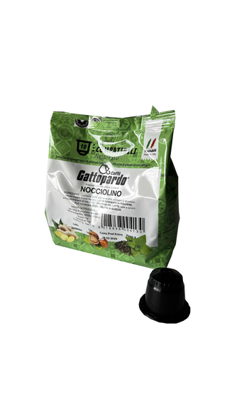 Riešutų skonio kavos kapsulės Nespresso aparatams Gattopardo Nocciolino, 10 vnt.