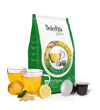 Imbiero ir citrinų arbatos kapsulės Nespresso ITALFOODS Zenzero e Limone, 10 vnt.