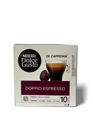 Kavos kapsulės NESTLE Nescafe Dolce Gusto aparatams Doppio Espresso, 16 vnt.