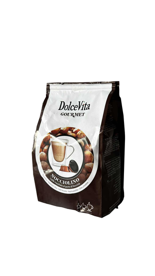 Riešutų skonio kavos kapsulės Lavazza A Modo Mio aparatams ITALFOODS DOLCE VITA Nocciolino, 16 vnt.